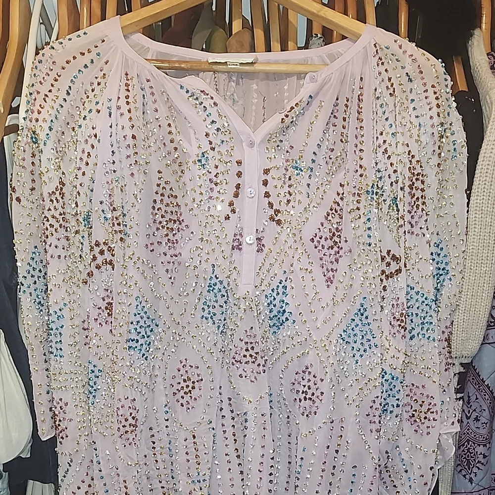 Antik Batik Pink Embellished Blouse - Picture 8 of 10